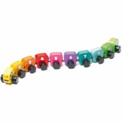 Cubika Toys Holzspielzeug Regenbogen Raupe