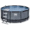 EXIT TOYS EXIT Stone Pool ø360x122cm Mit Sandfilterpumpe, Grau