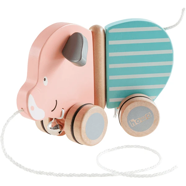 Howa Nachziehtier Schweinchen "Berta" Aus Holz