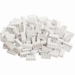 Katara Bausteine - 120 Stück 4x2 Weiß