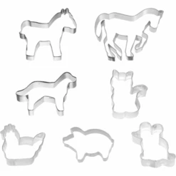 RBV Birkmann Ausstechformen Bauernhof 7er Set Silber