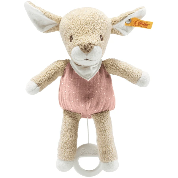 Steiff Raja Reh Spieluhr, Beige/rosa