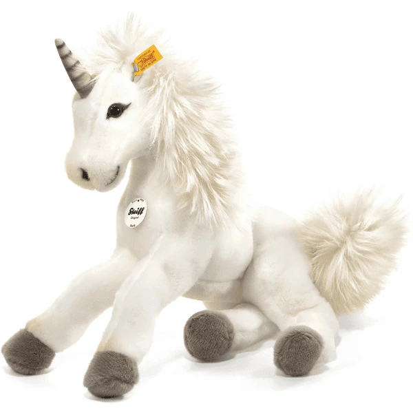 STEIFF Starly Schlenker-Einhorn 35 Cm Weiß Liegend